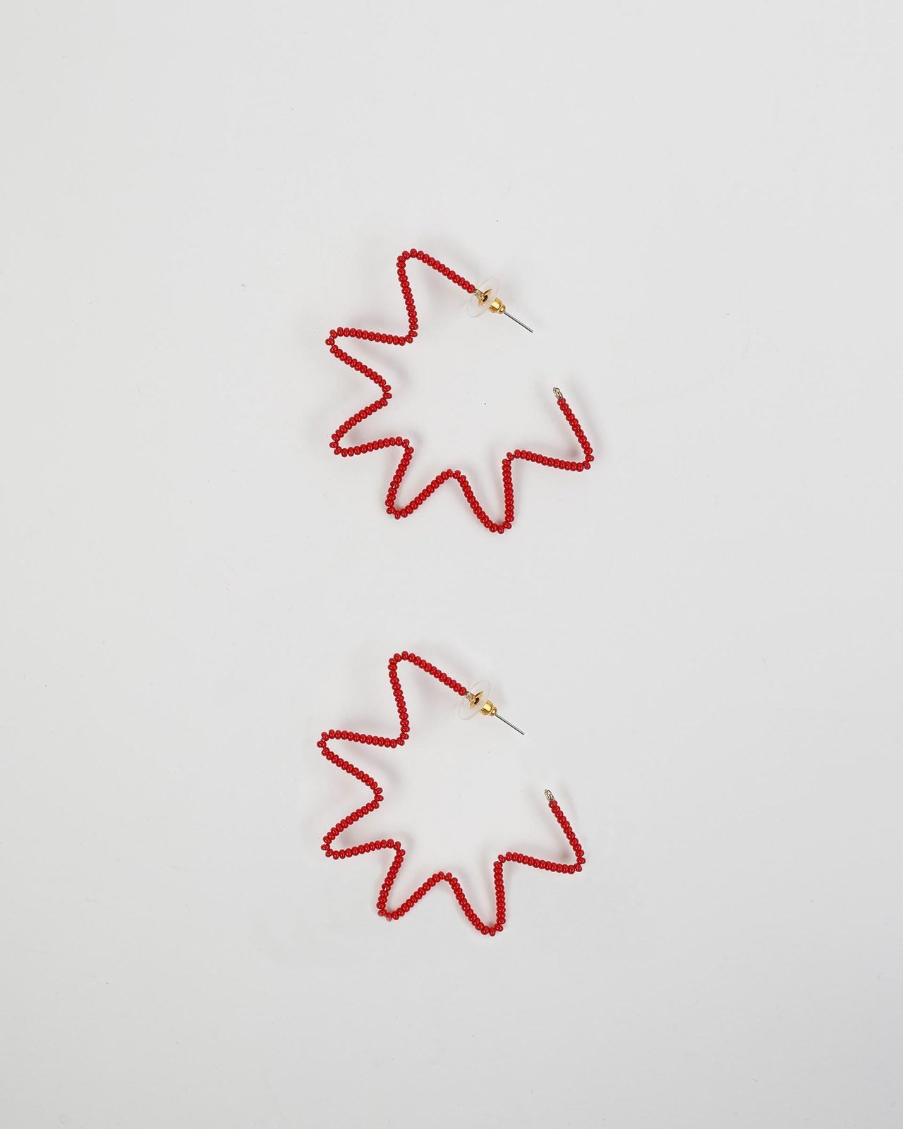 Pendientes Media Estrella Rojo