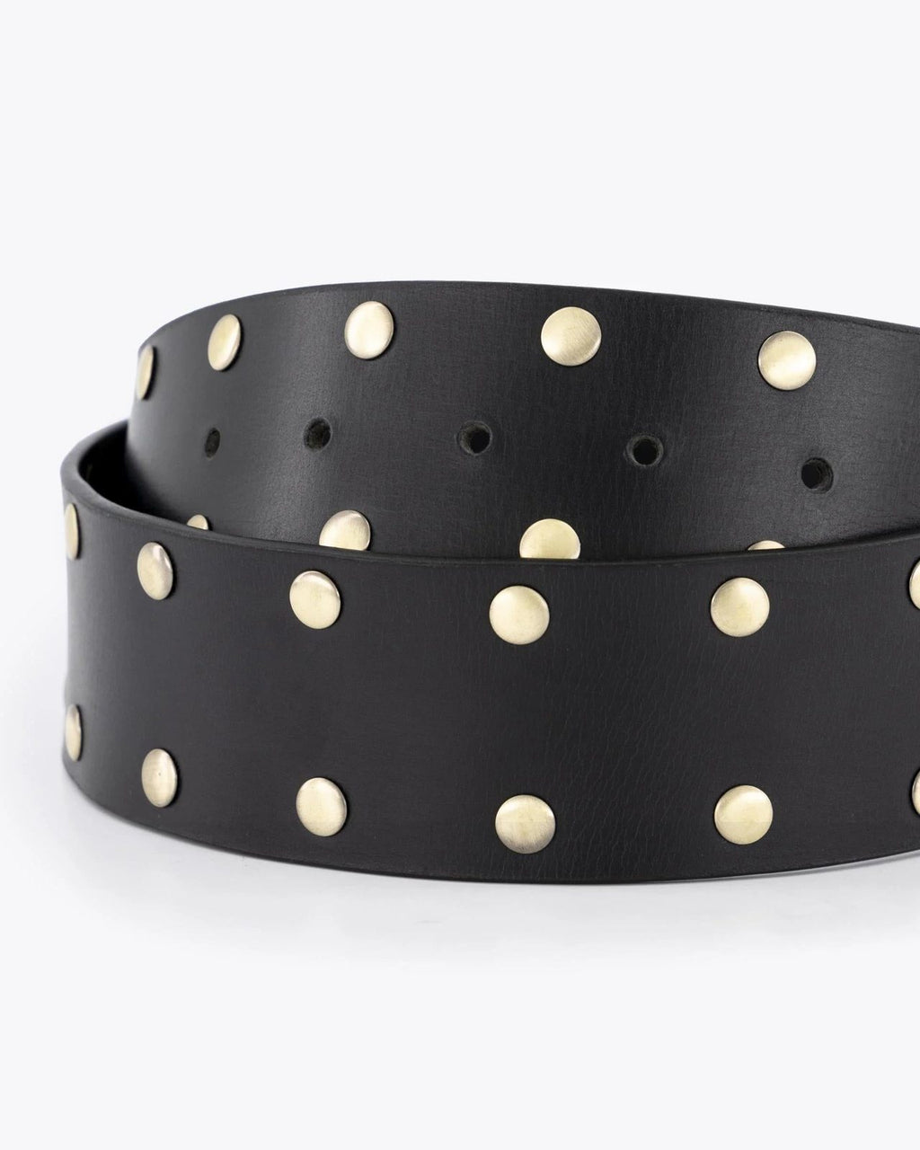 Cinturón Piel Tachuelas Negro