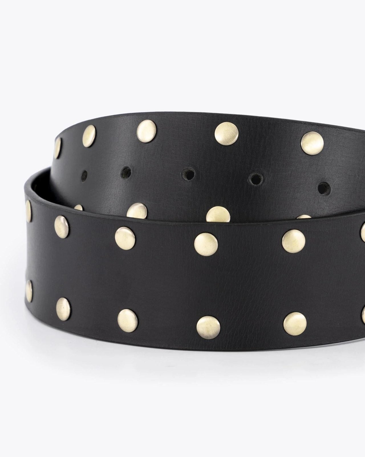 Cinturón Piel Tachuelas Negro