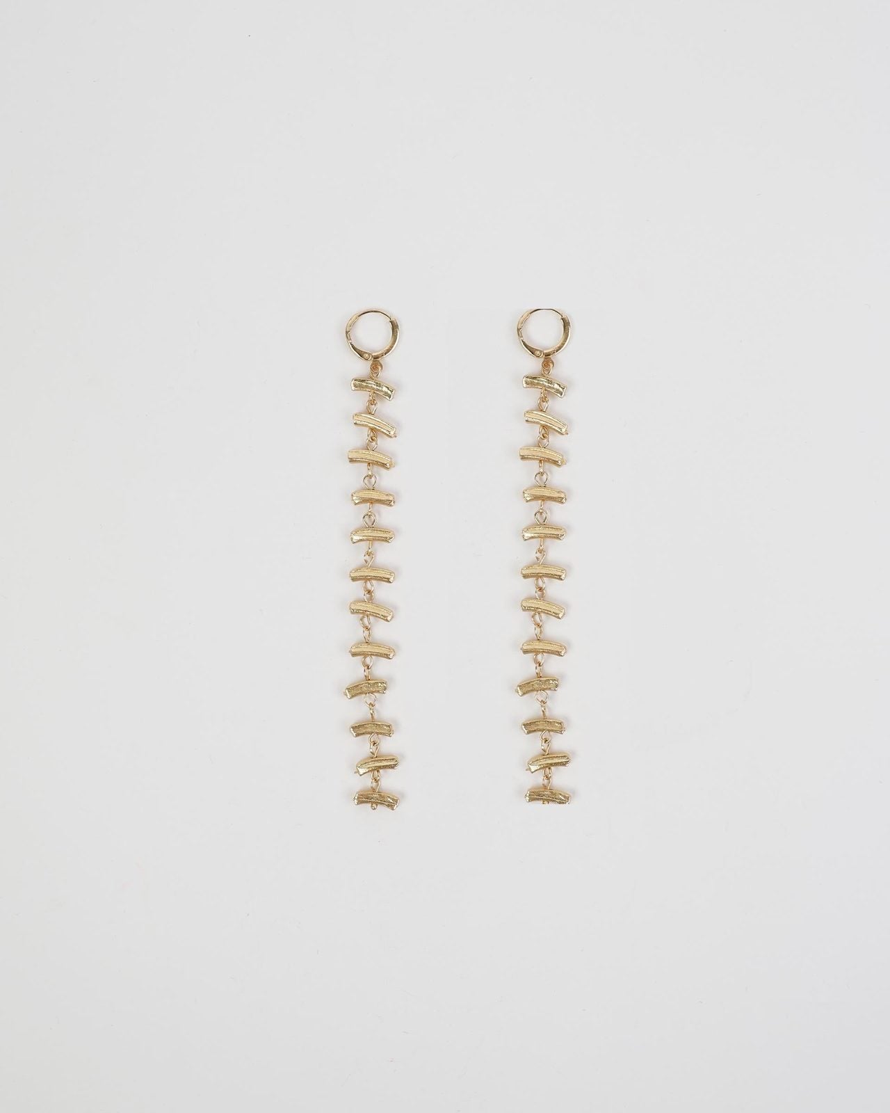 Pendientes Piezas Horizontales Oro