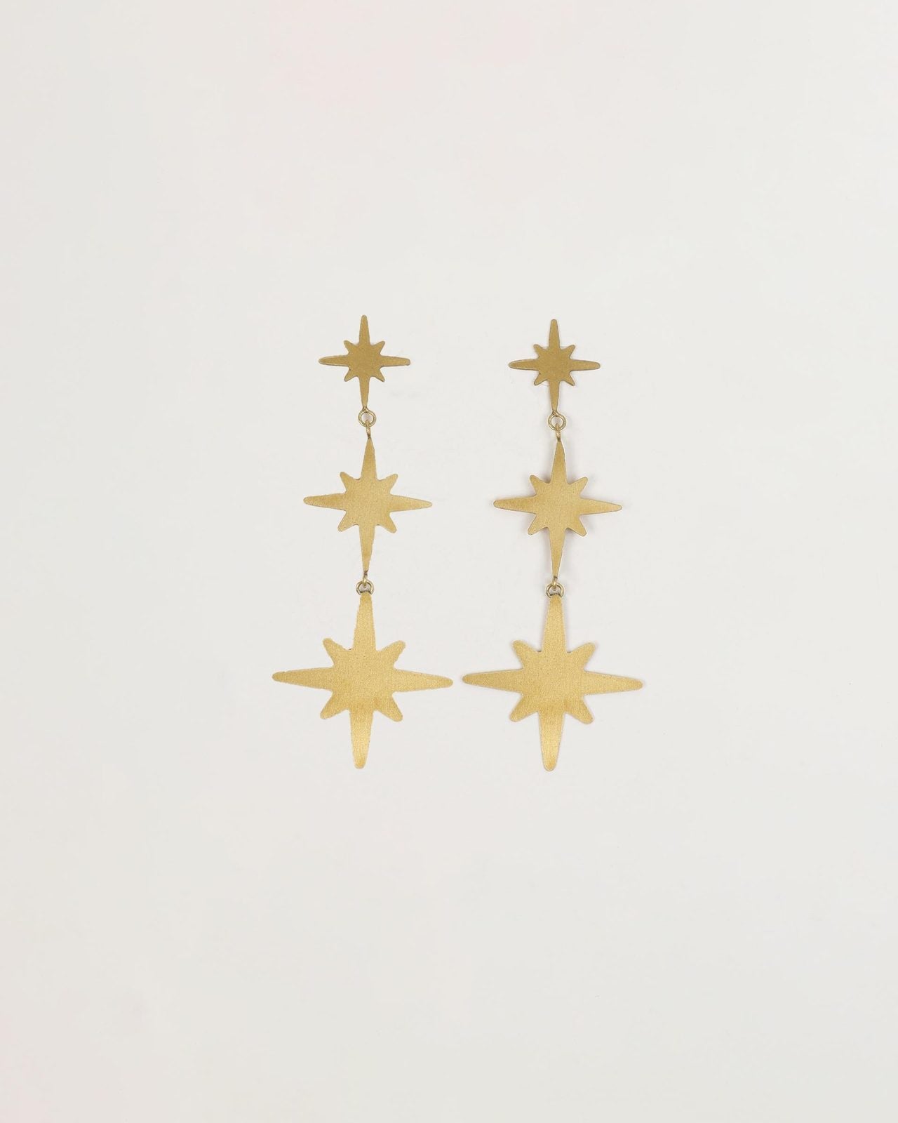 Pendientres Triple Estrella Oro