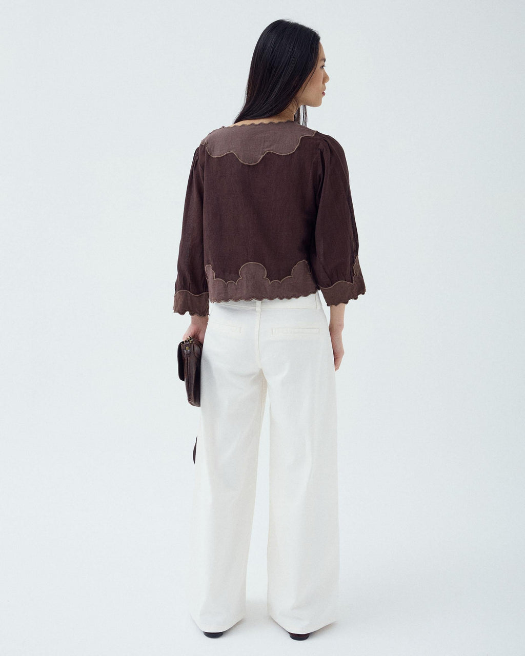 BLUSA MANGA FRANCESA CONTRASTE