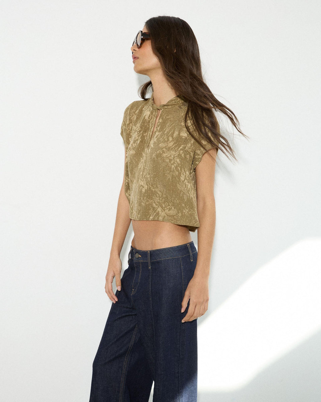 TOP ABERTURA JACQUARD