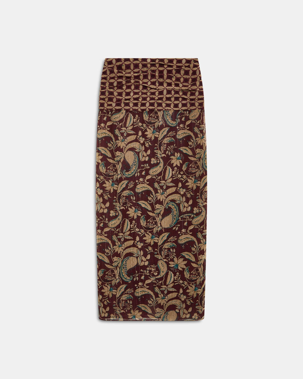 FALDA ESTAMPADO FLORAL Y GEOMETRICO