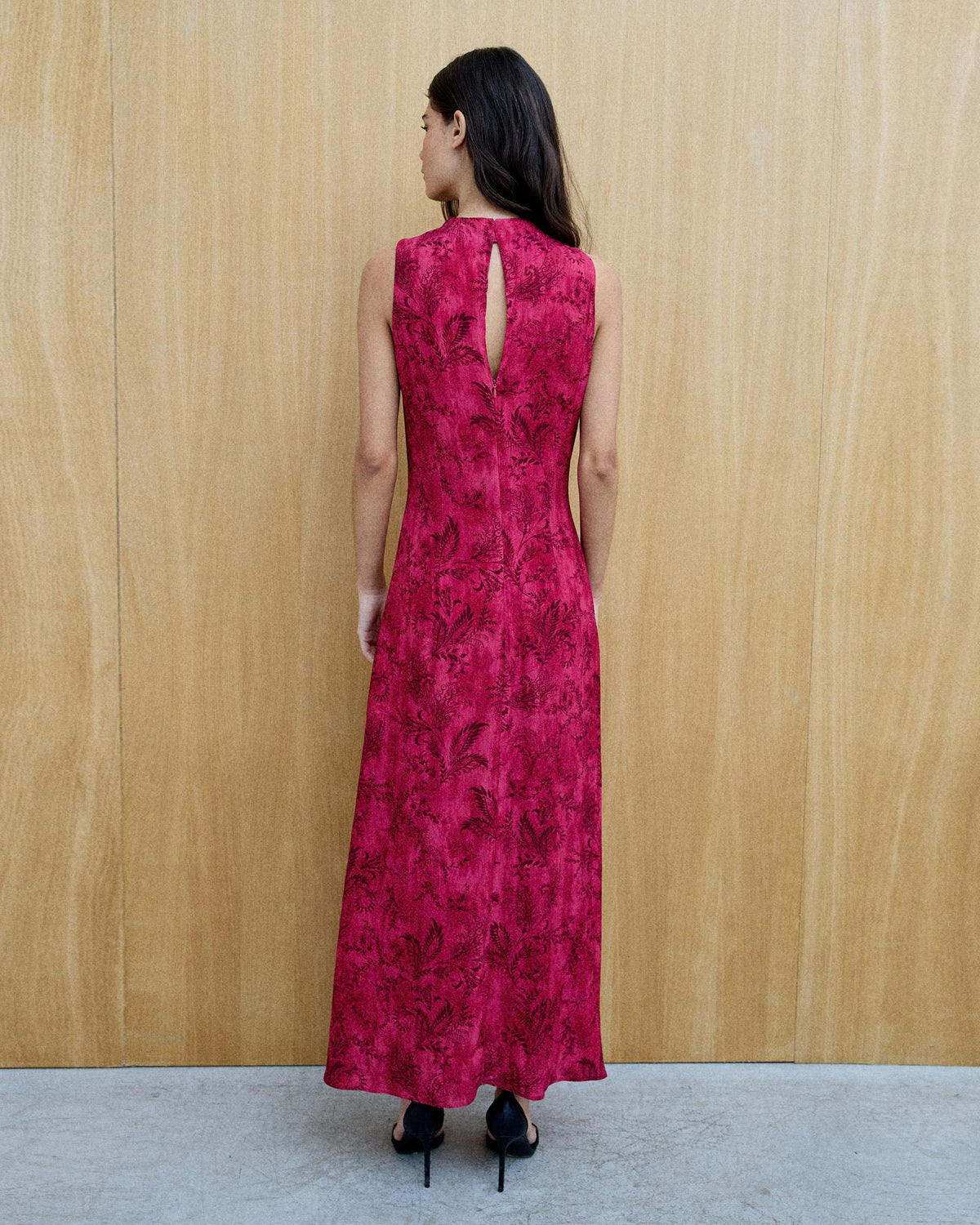 VESTIDO FRUNCIDO DELANTERO ESTAMPADO