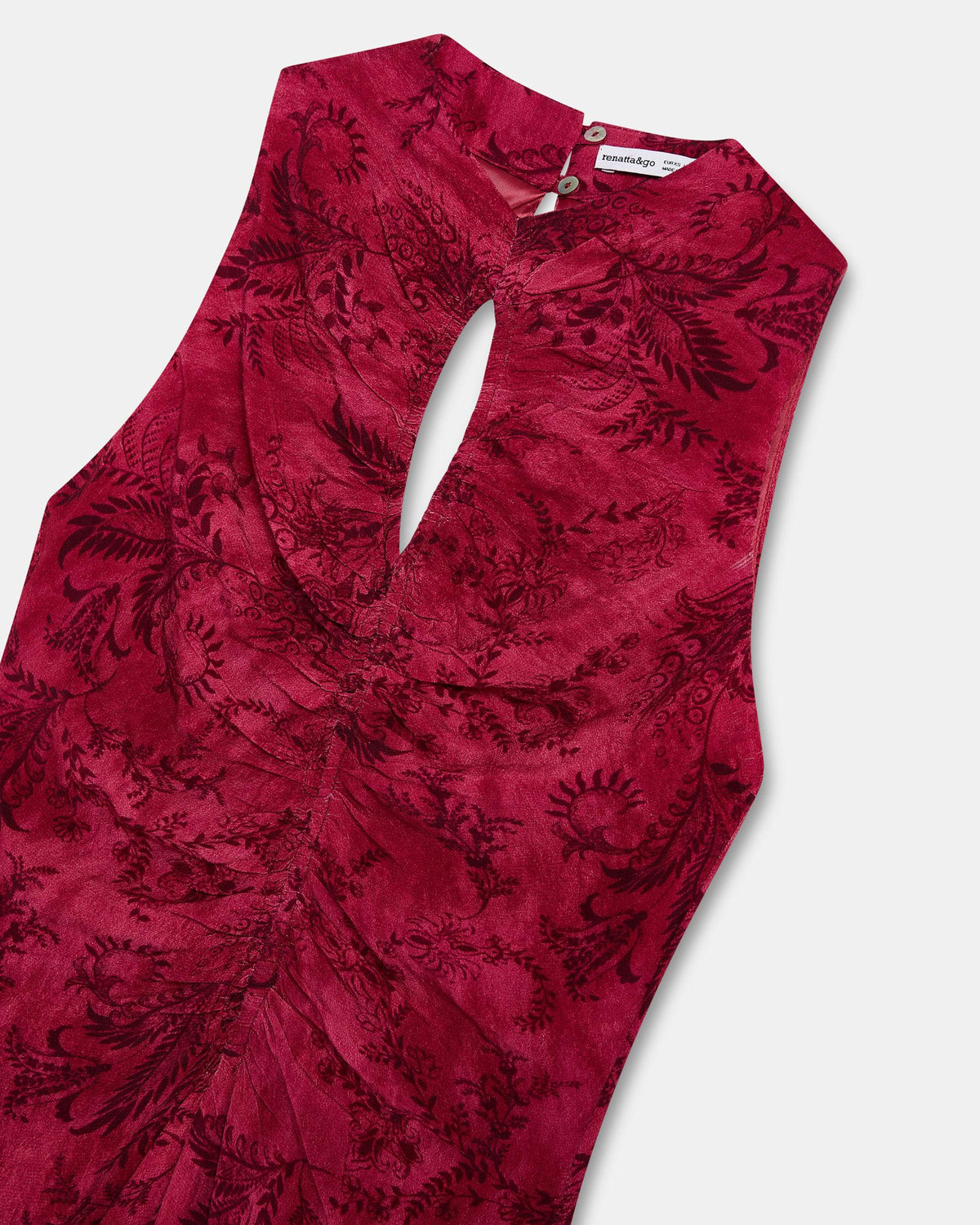 VESTIDO FRUNCIDO DELANTERO ESTAMPADO