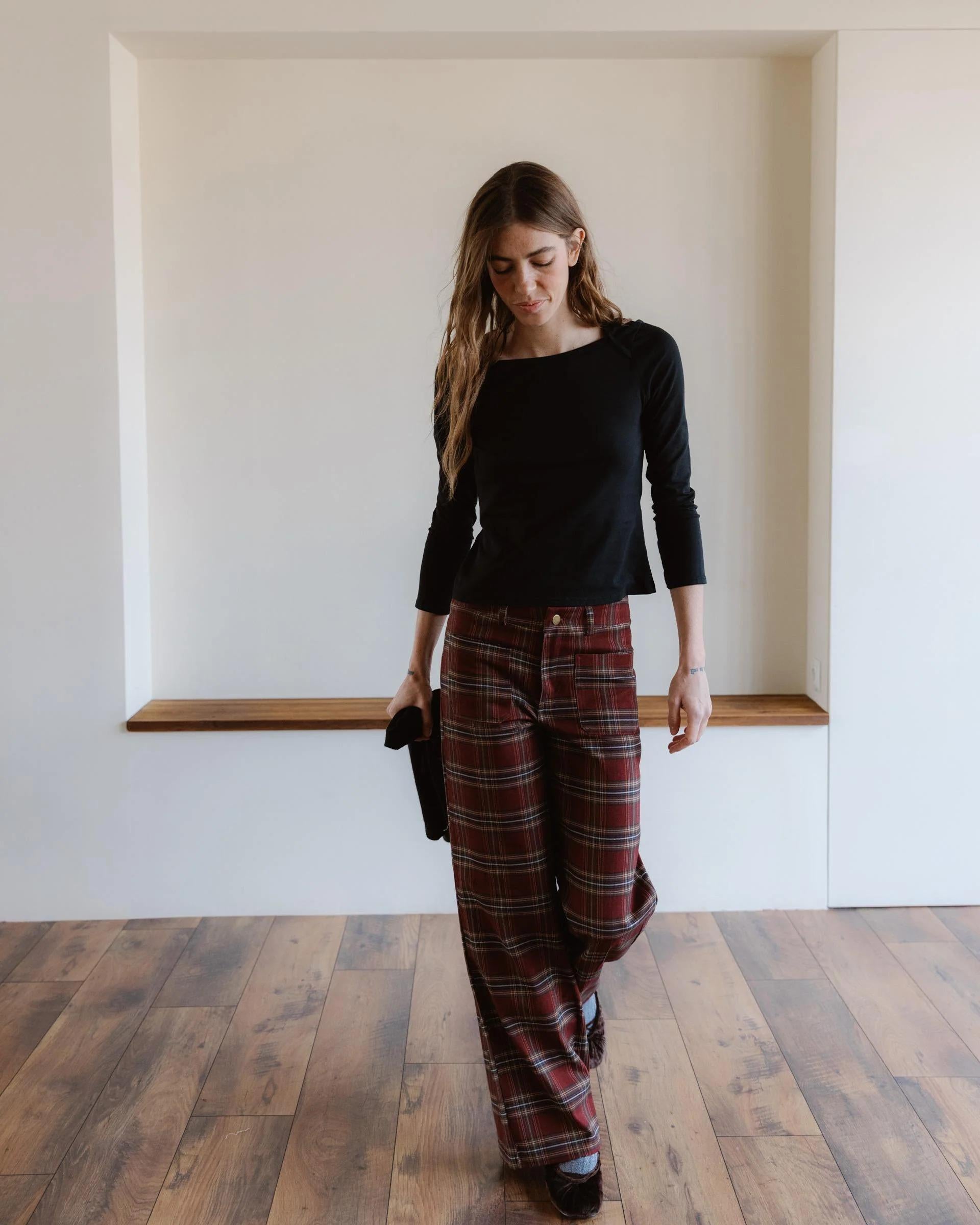 PANTALON CUADROS BOLSILLOS PLASTON