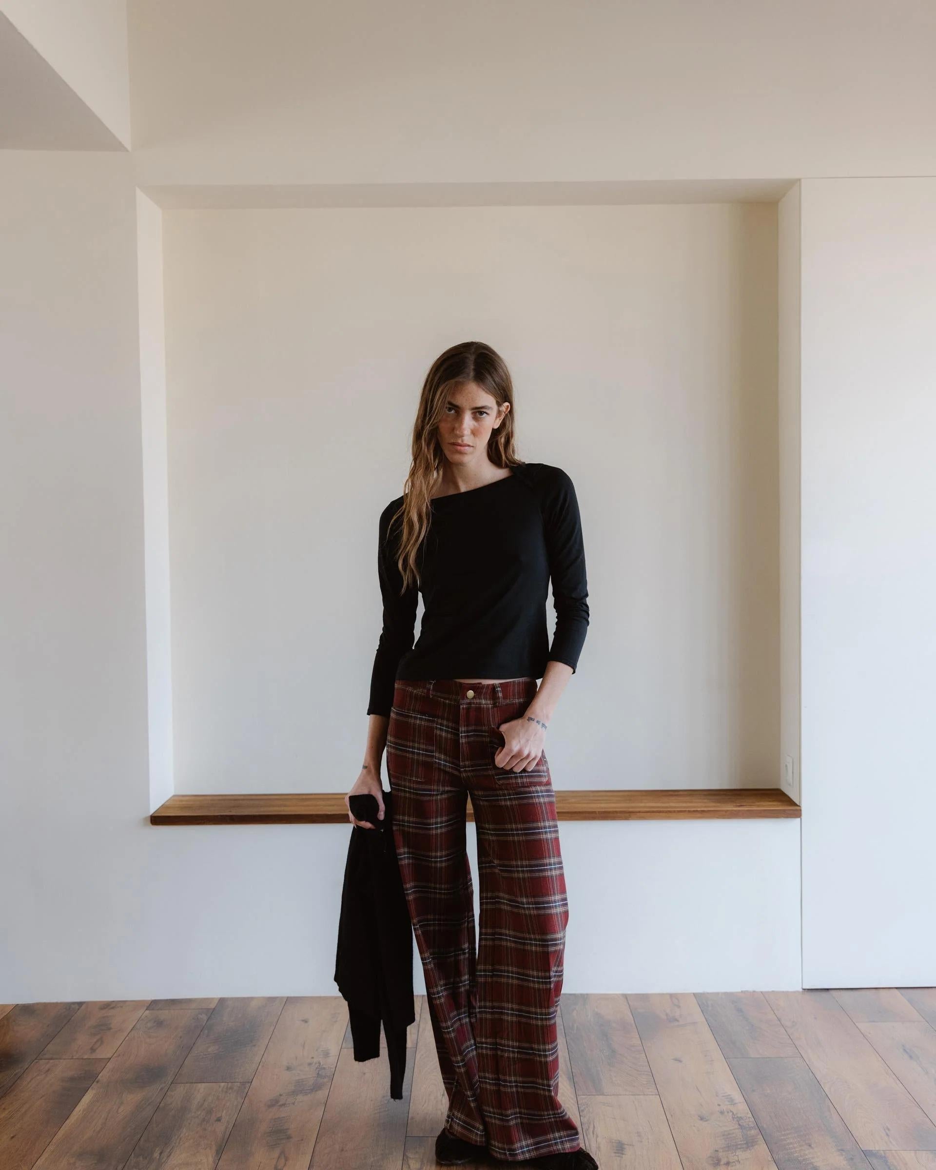 PANTALON CUADROS BOLSILLOS PLASTON