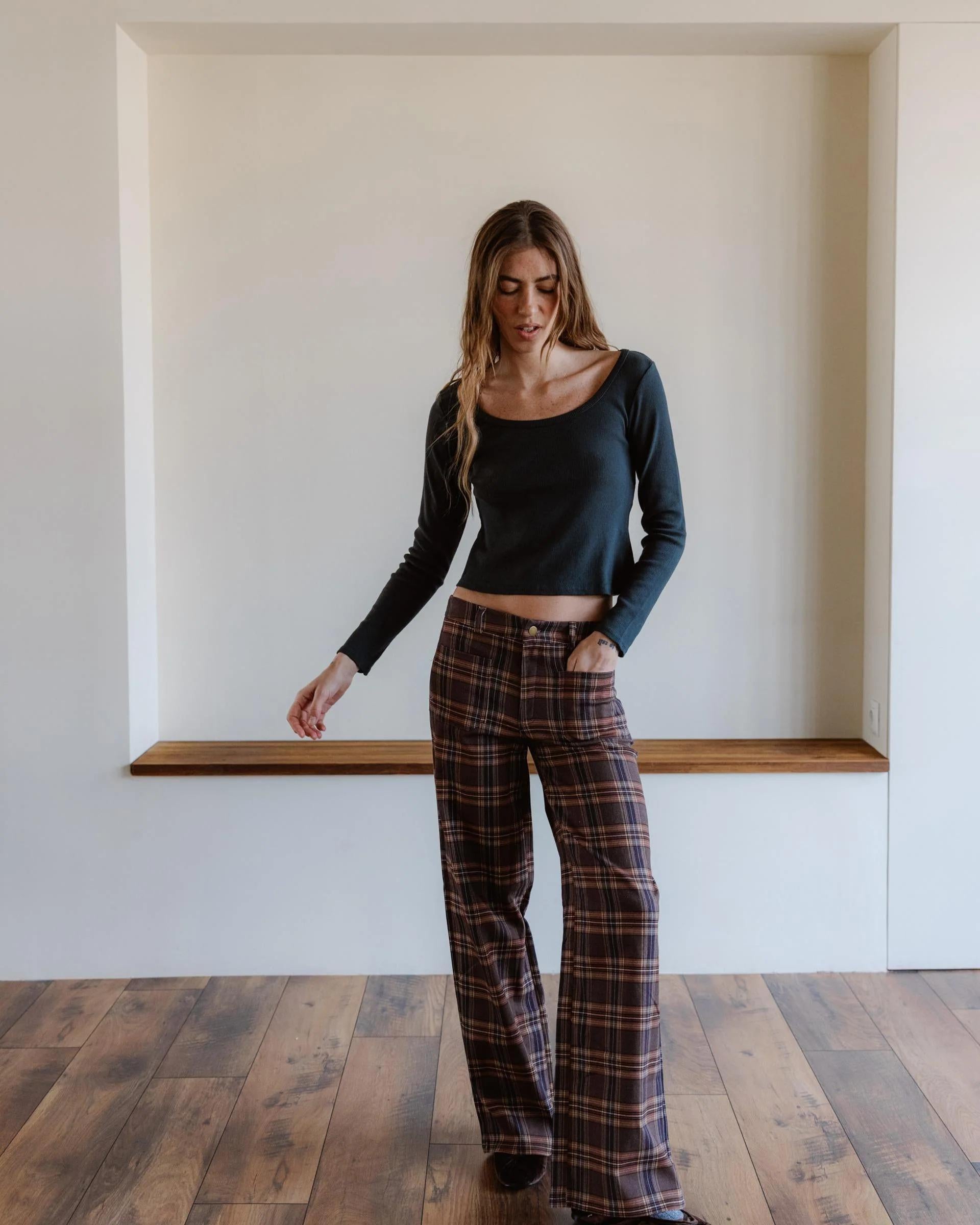 PANTALON CUADROS BOLSILLOS PLASTON