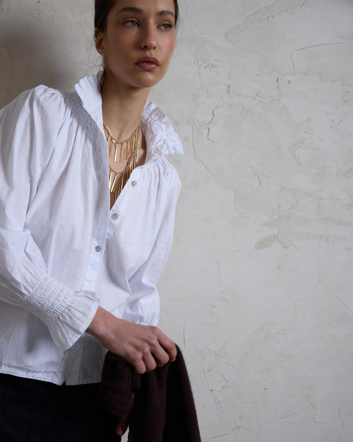 BLUSA NIDO DE ABEJA CUELLO