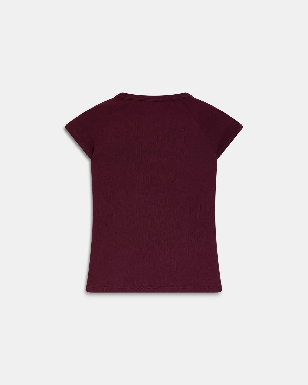 Camiseta Escote Redondo Granate