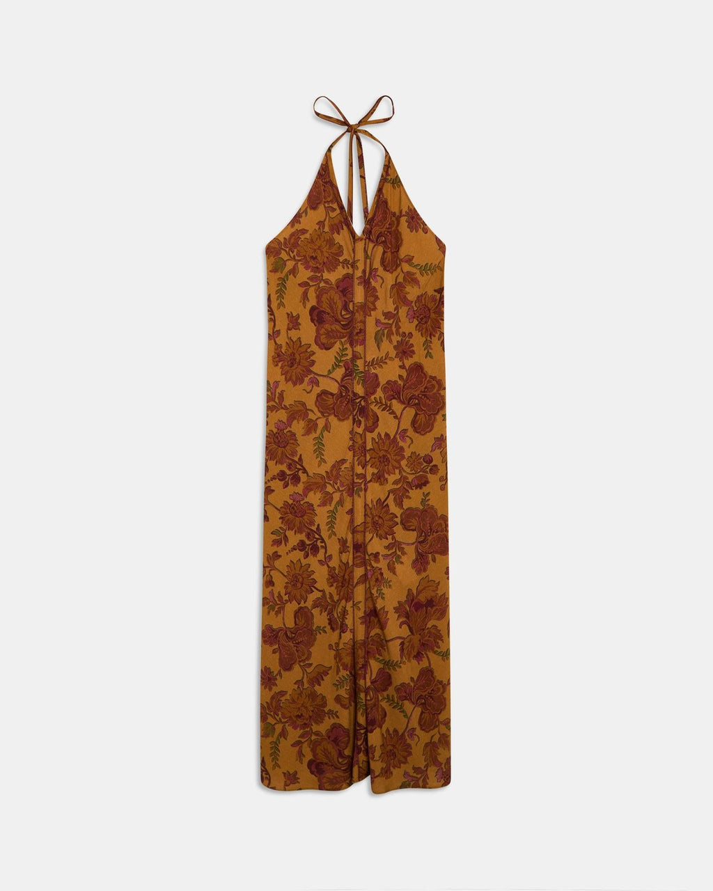 Vestido Halter Estampado Floral Multicolor