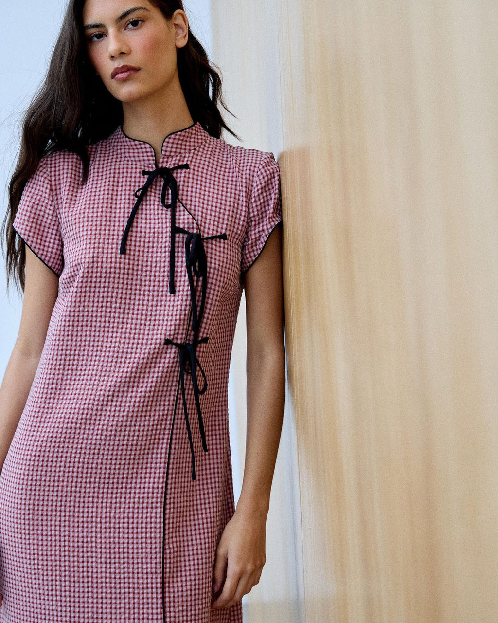 Vestido Japo Cuadros Rosa