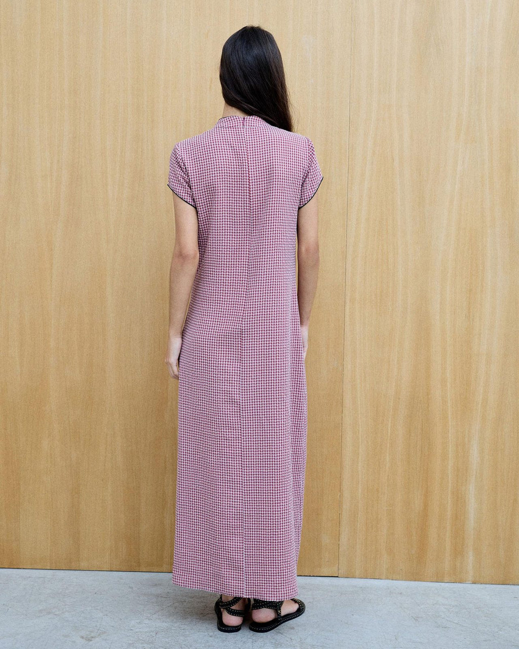 Vestido Japo Cuadros Rosa