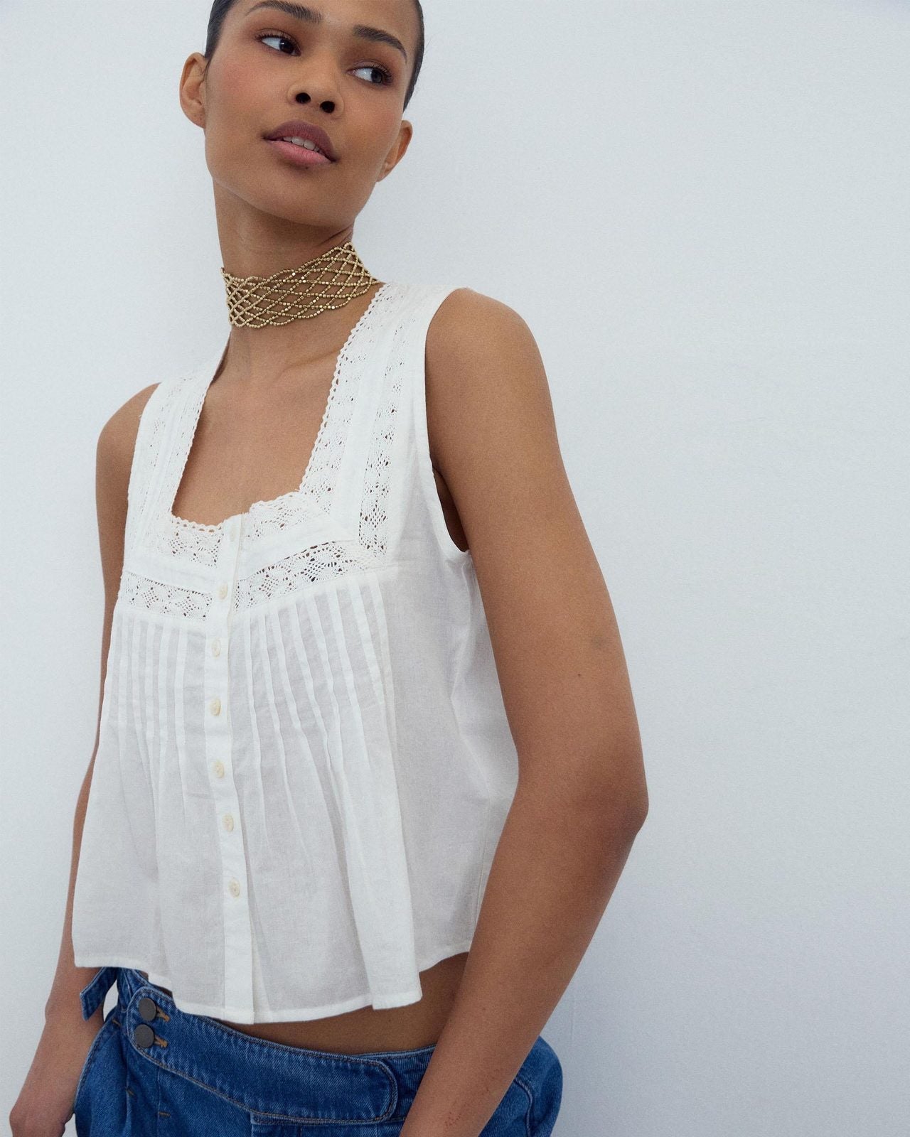 Top Puntillas Blanco