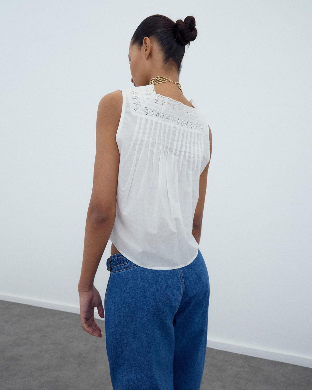 Top Puntillas Blanco