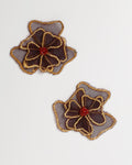 PENDIENTES TELA FLOR