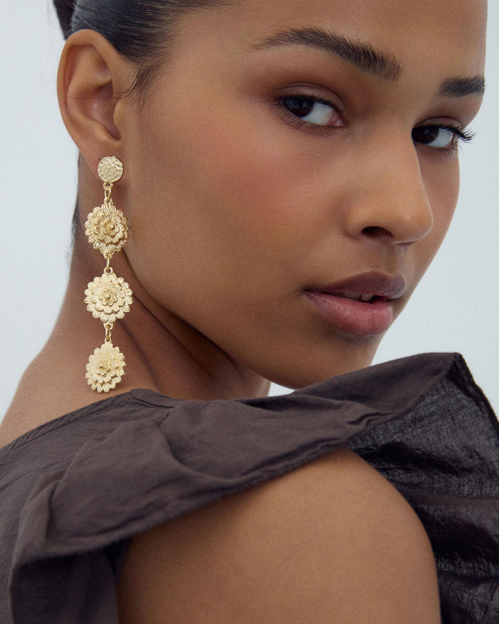 PENDIENTES LARGOS FLORES