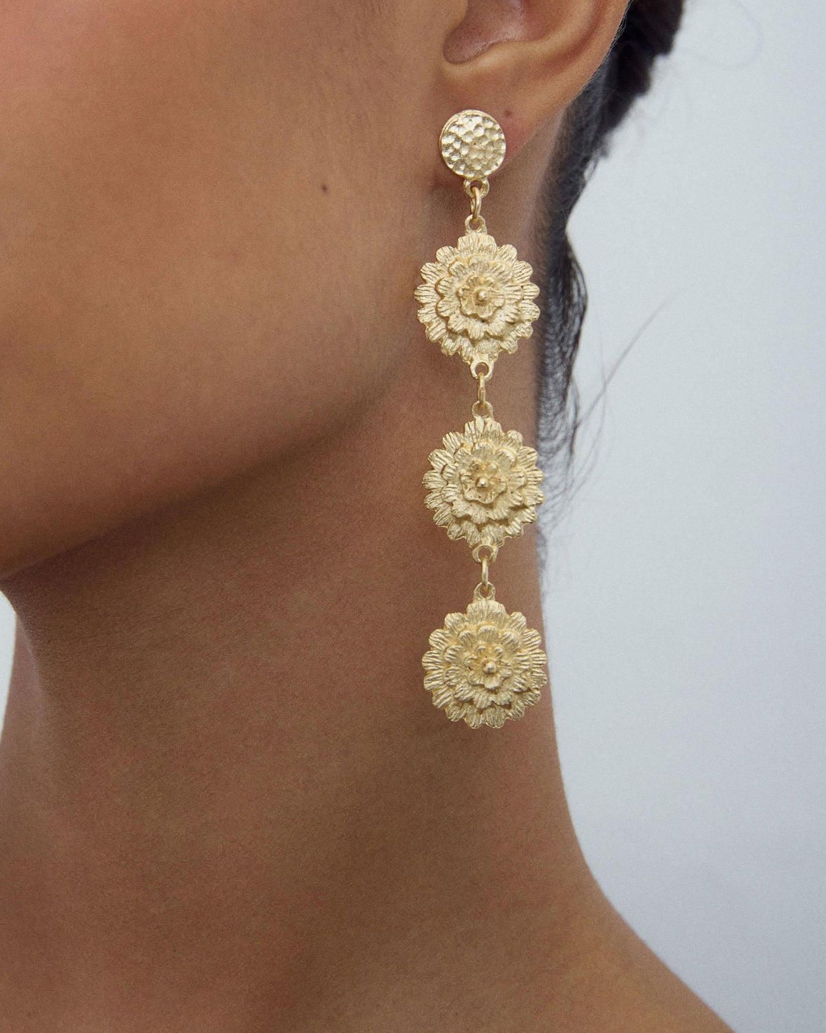 PENDIENTES LARGOS FLORES