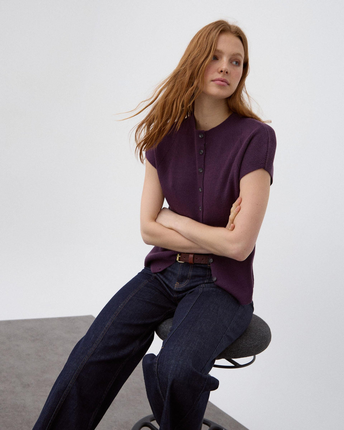 TOP BOTONES CUELLO ALTO