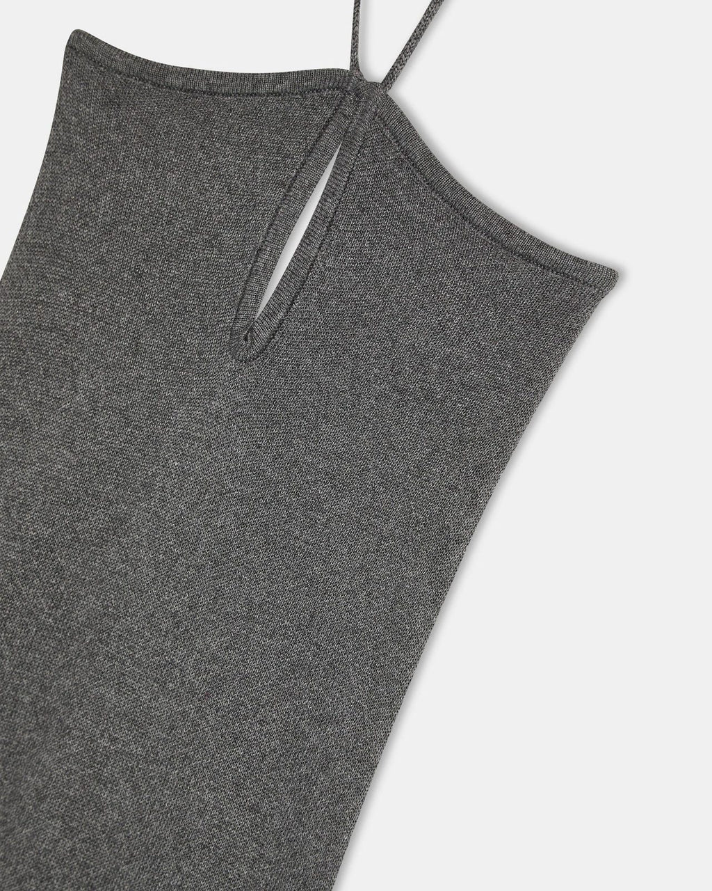 Vestido Halter Punto Gris