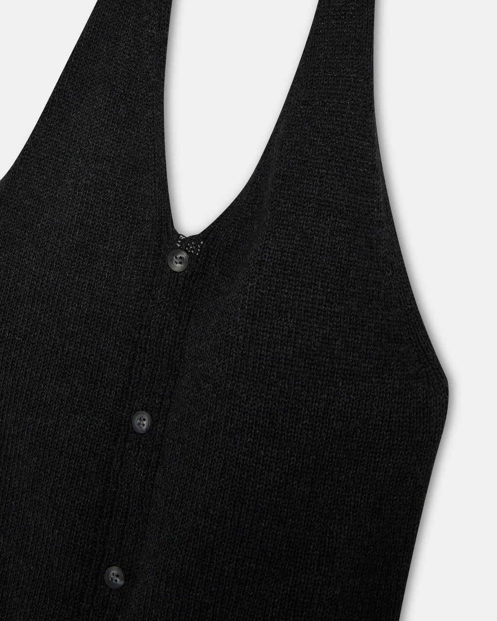 Top Punto Halter Botones Antracita