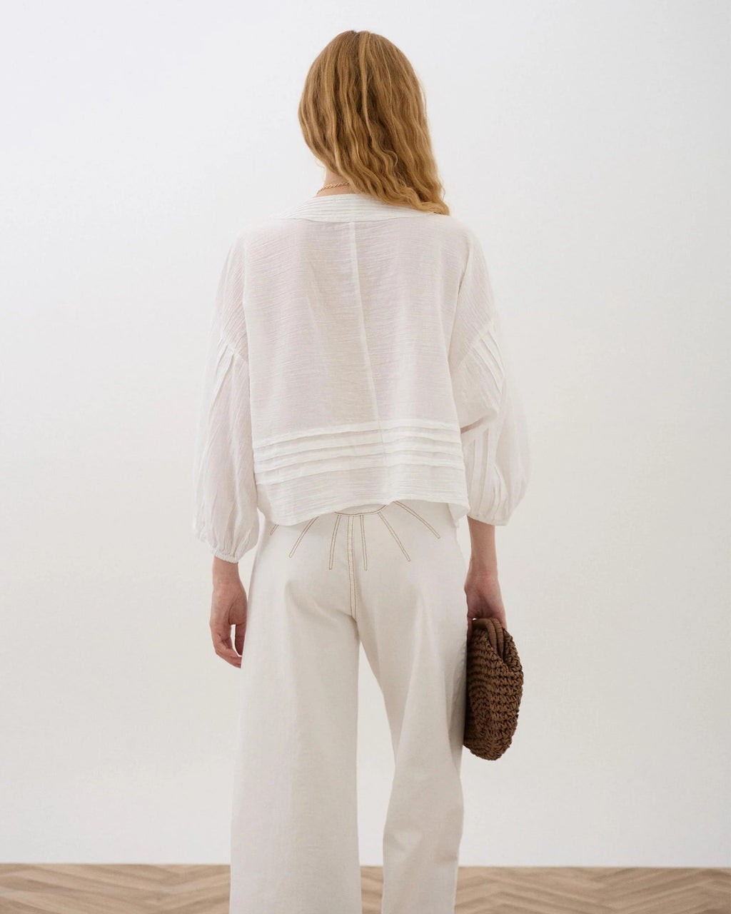 BLUSA PLIEGUES BLANCA