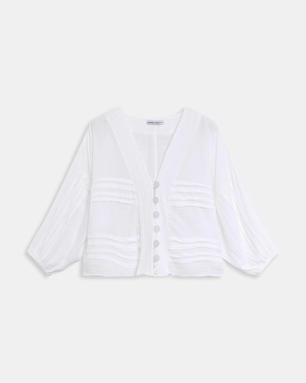 BLUSA PLIEGUES BLANCA
