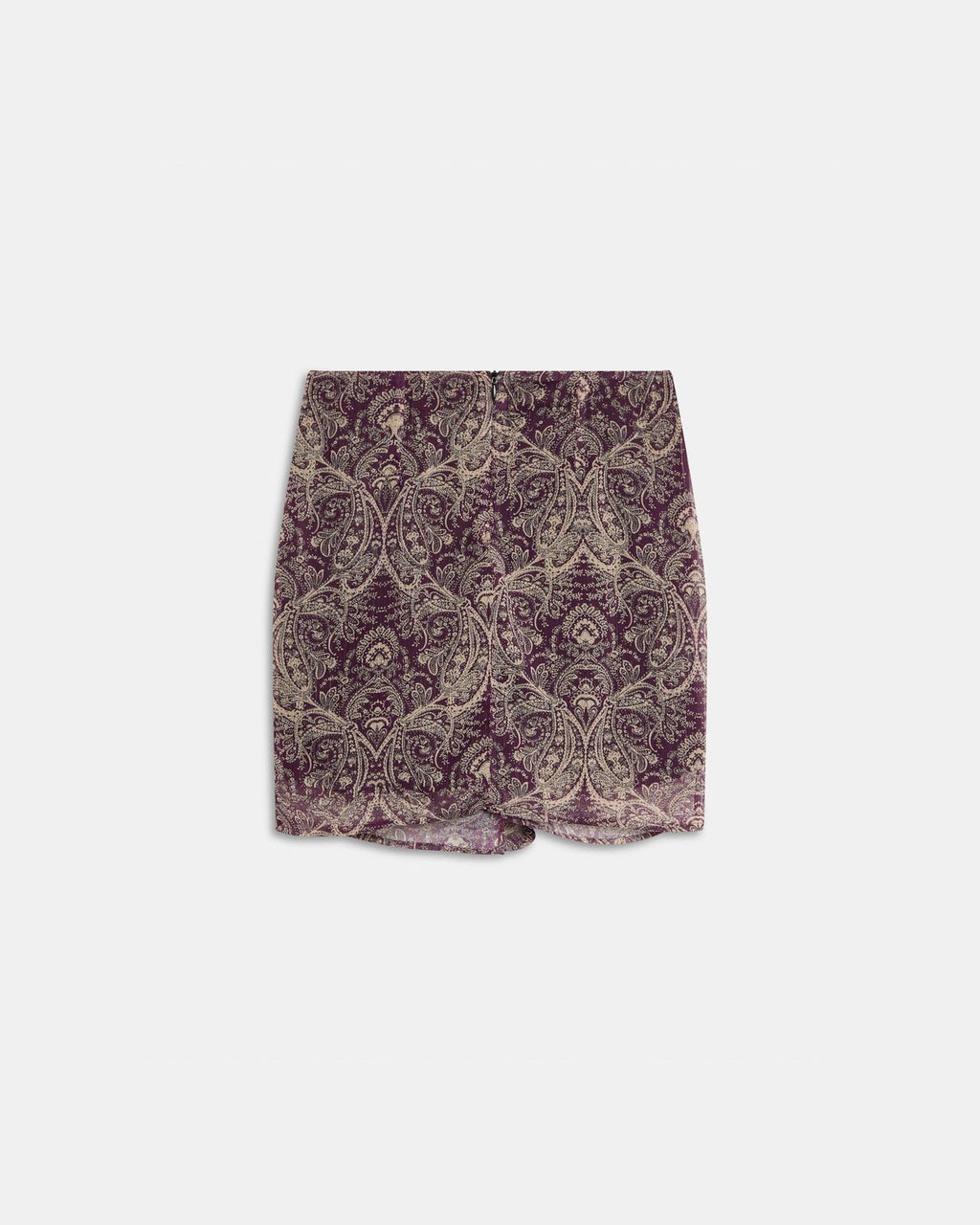 Minifalda Volante Estampado Morado