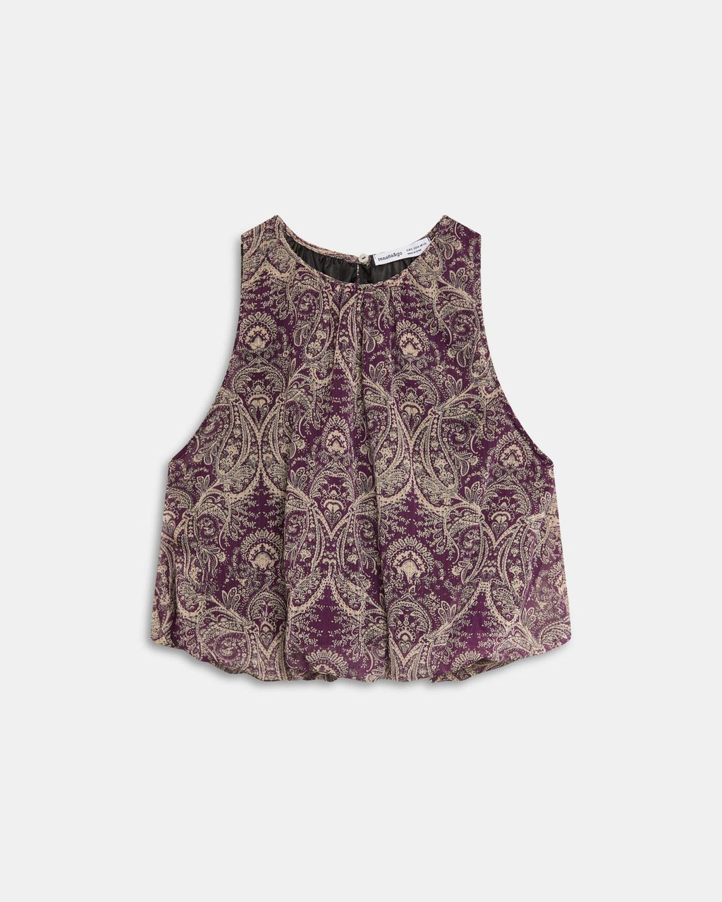 Top Vuelo Estampado Morado