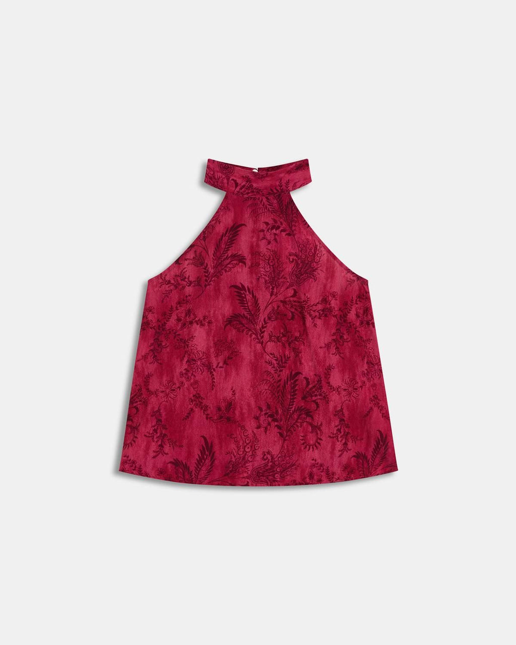 Top Halter Estampado Fucsia