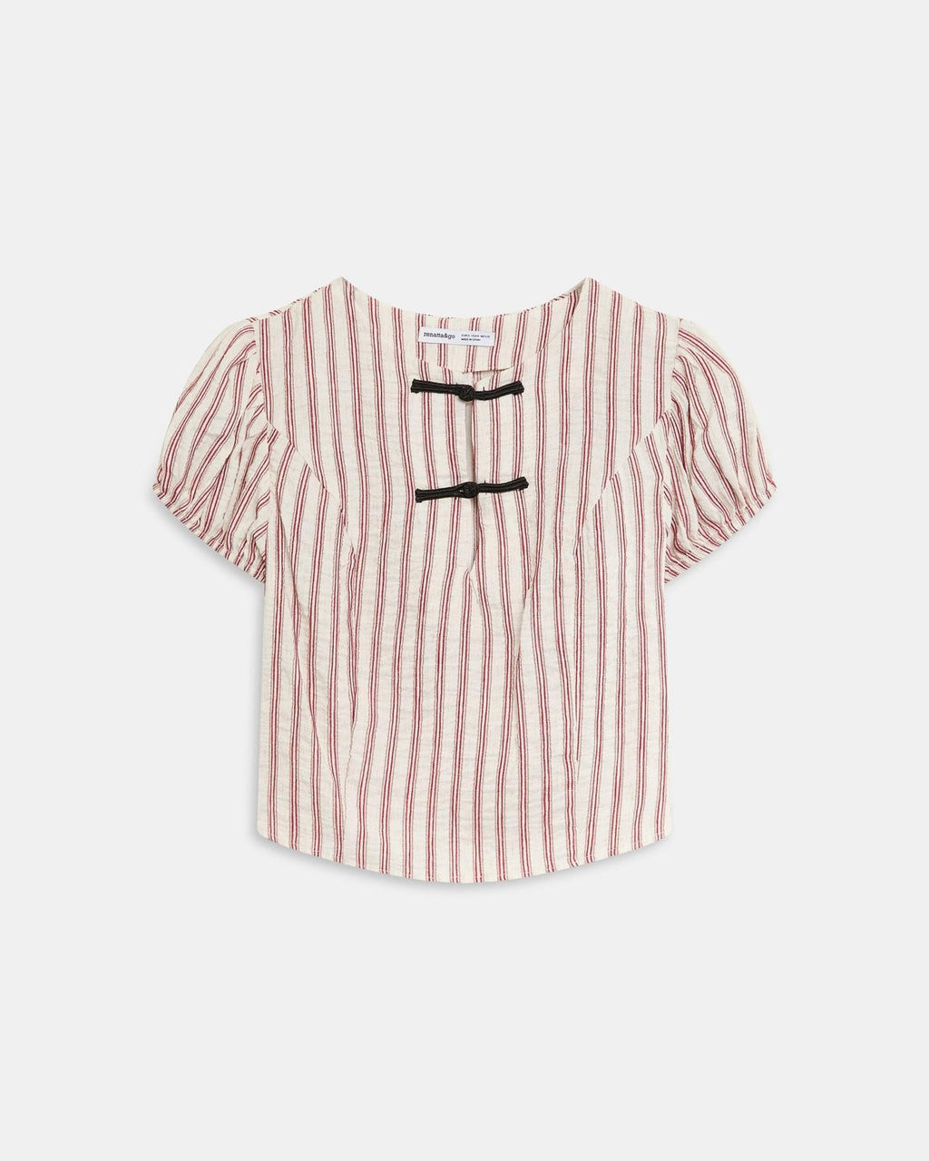 Top Japo Manga Abullonada Blanco