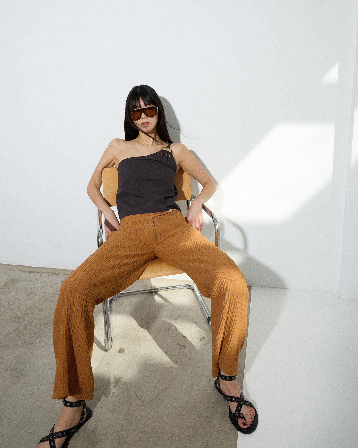 PANTALÓN RAYAS CINTURILLA CRUZADA