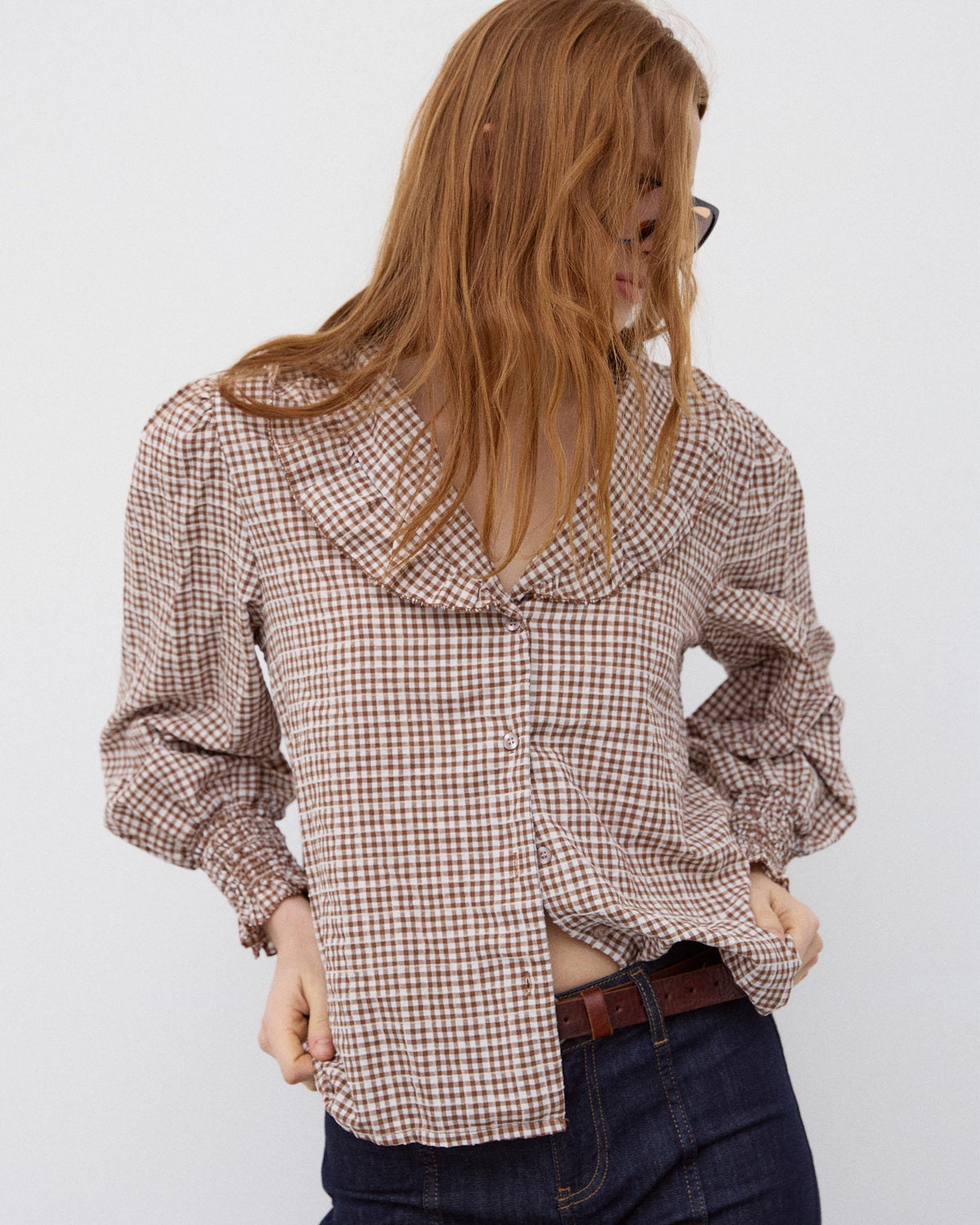 BLUSA VOLANTE CUELLO VICHY