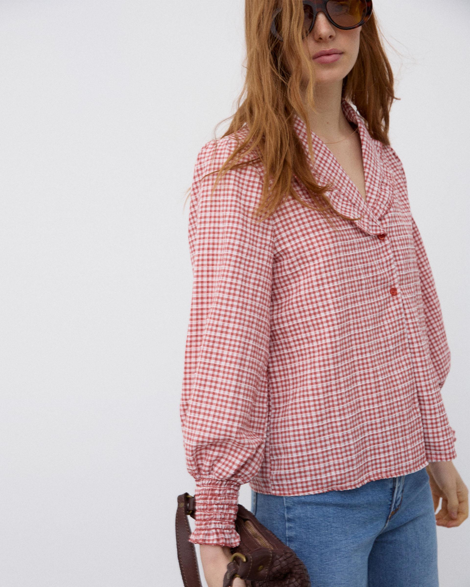 BLUSA VOLANTE CUELLO VICHY