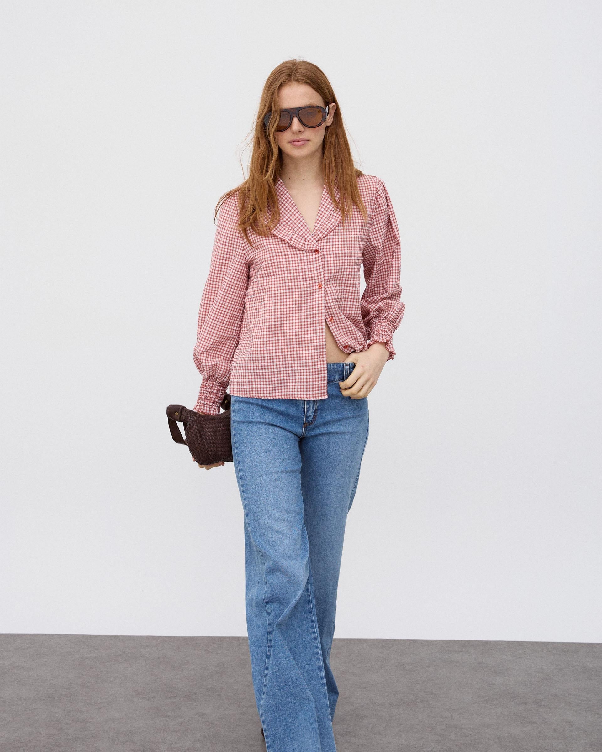 BLUSA VOLANTE CUELLO VICHY