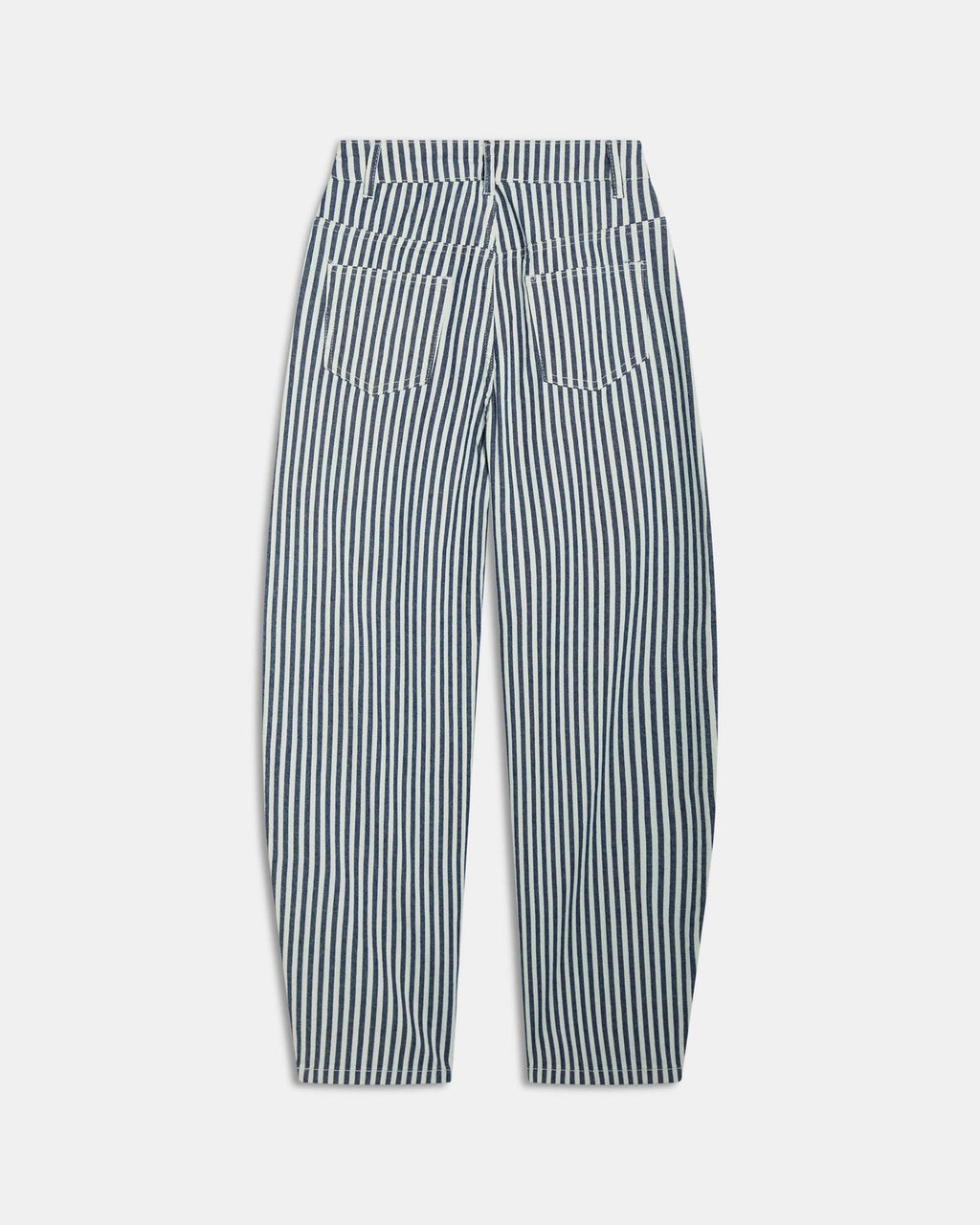 Jeans Balloon Rayas Bicolor Azul Oscuro