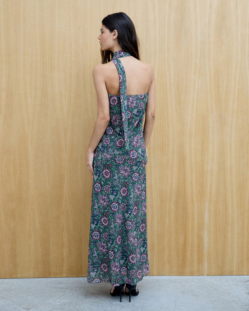 VESTIDO CORTE DIAGONAL ESTAMPADO