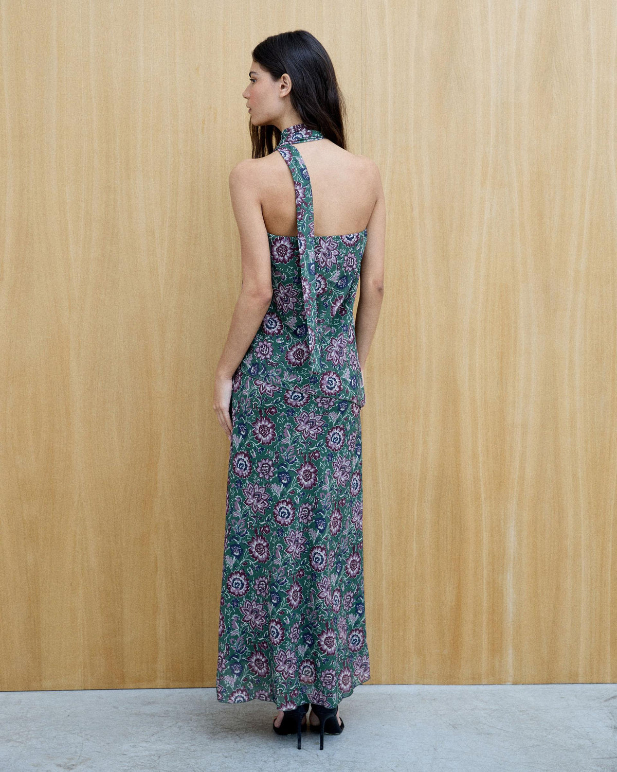 VESTIDO CORTE DIAGONAL ESTAMPADO