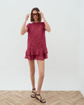 VESTIDO CORTO VOLANTES ESTAMPADO