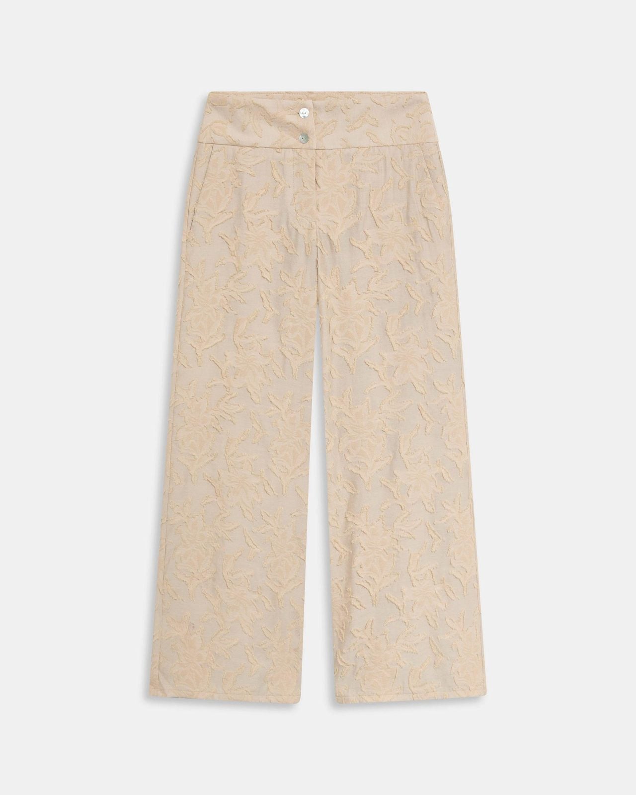 Pantalón Jacquard Crudo