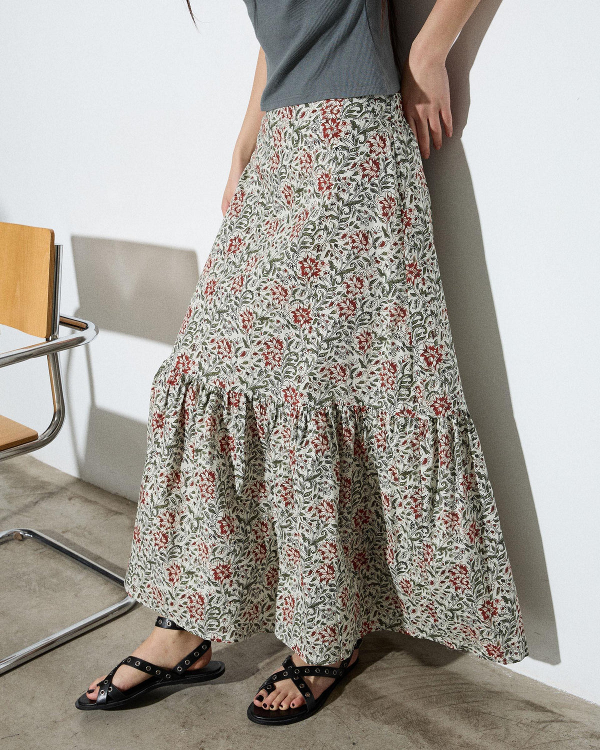 FALDA VOLANTE ESTAMPADA