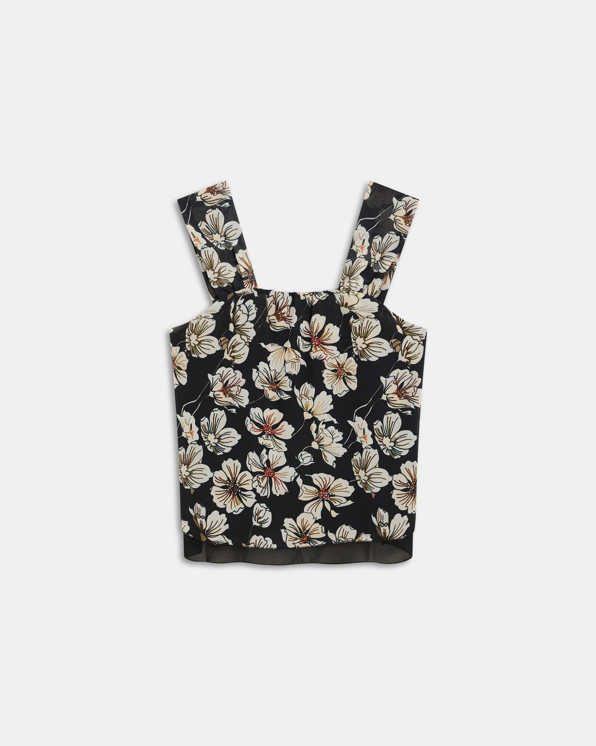 TOP TIRANTES BAJO GASA ESTAMPADO