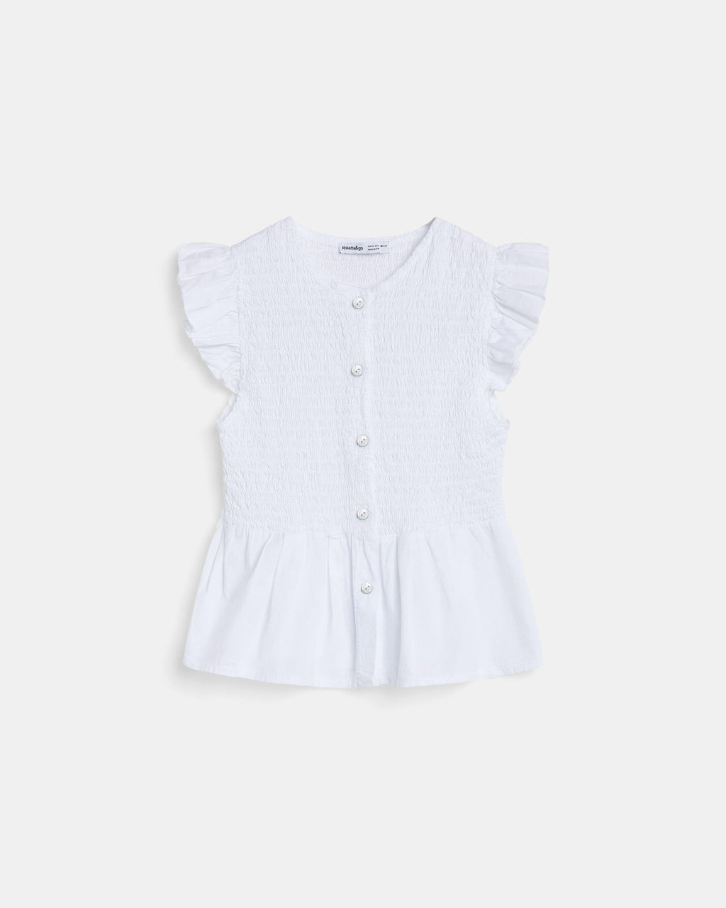 BLUSA NIDO DE ABEJA BOTONES DELANTERO