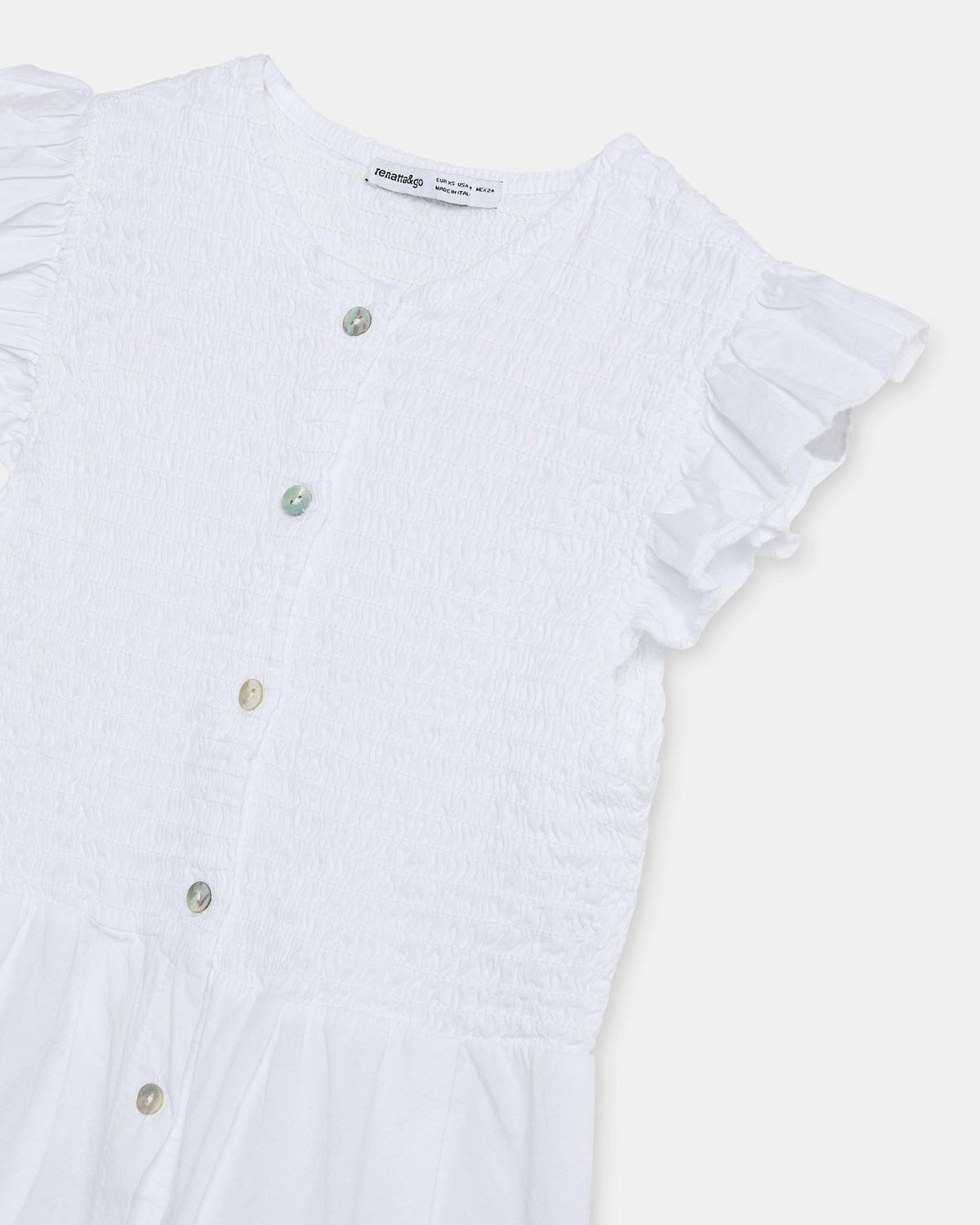 BLUSA NIDO DE ABEJA BOTONES DELANTERO