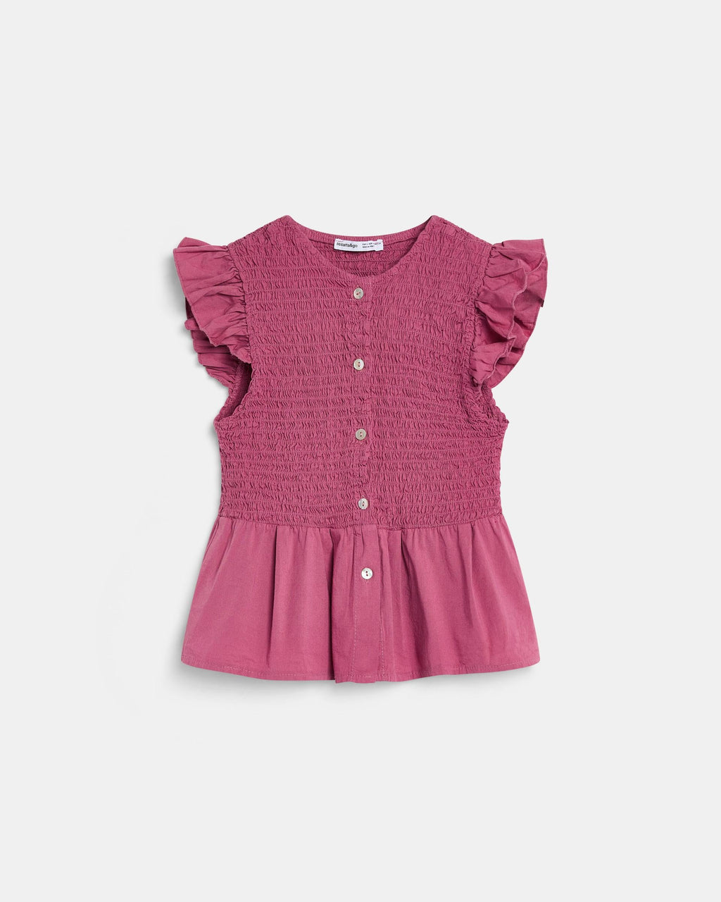 BLUSA NIDO DE ABEJA BOTONES DELANTERO