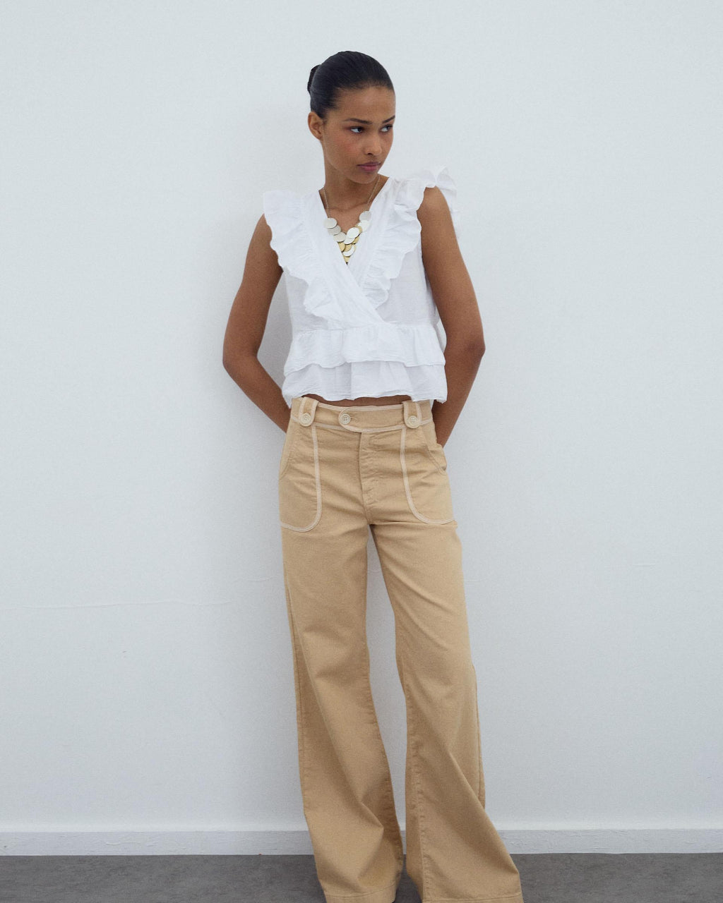 BLUSA CRUZADA VOLANTES