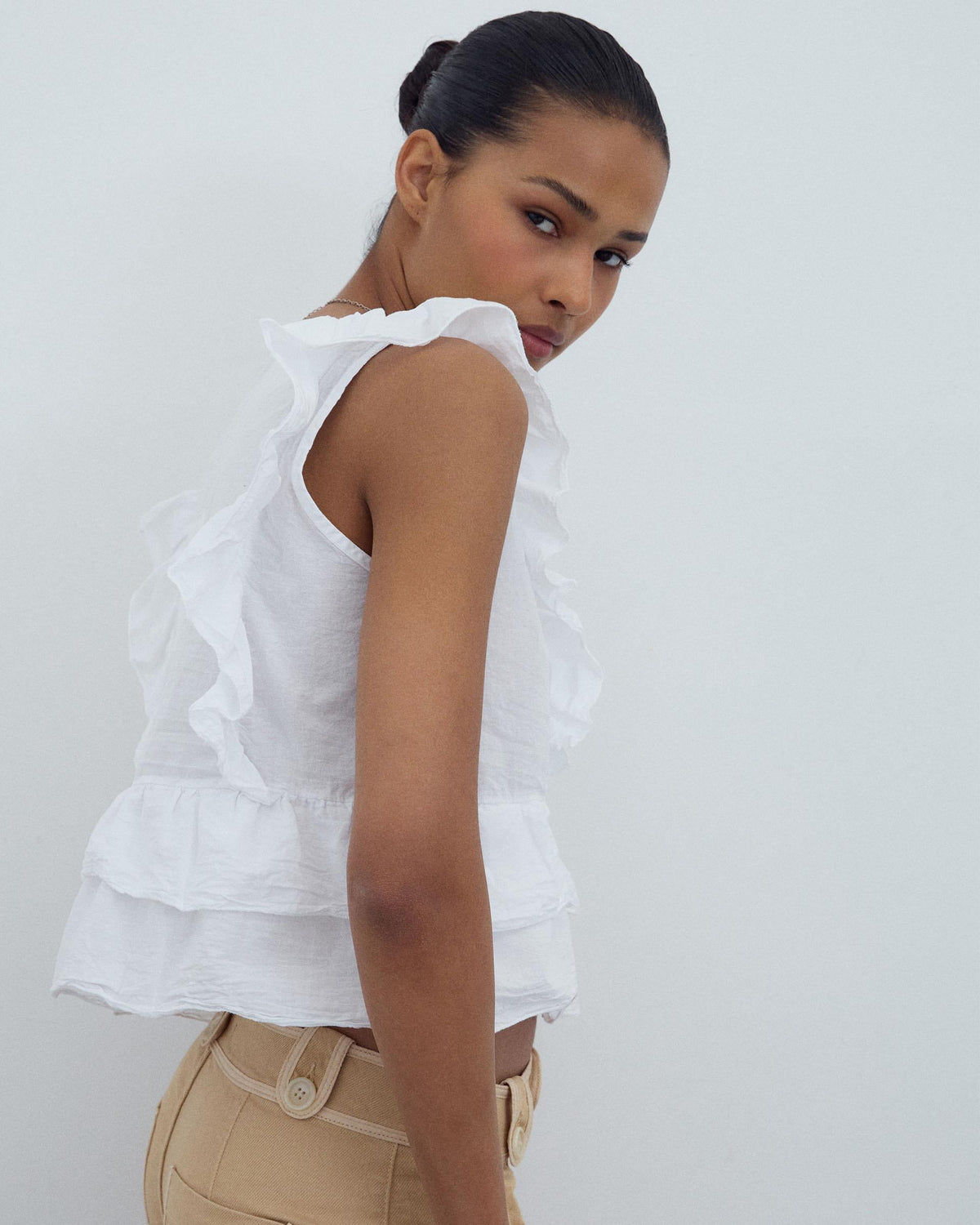 BLUSA CRUZADA VOLANTES