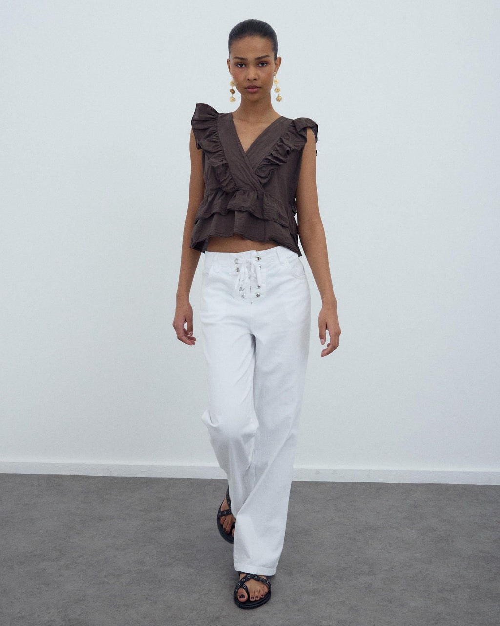 BLUSA CRUZADA VOLANTES