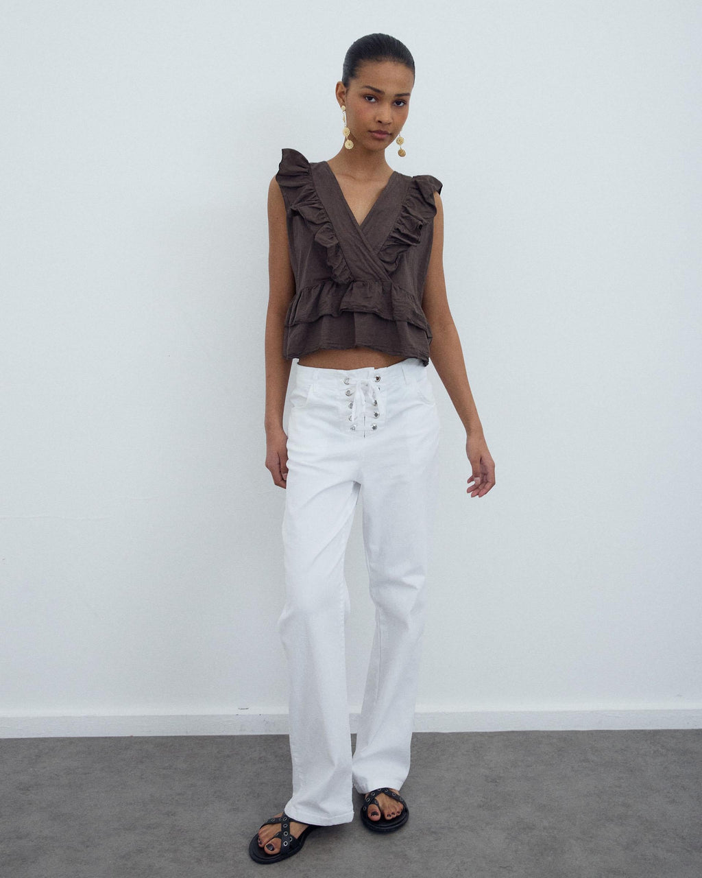 BLUSA CRUZADA VOLANTES